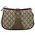 Borsa GUCCI GG Supreme Web Sherry Line PVC Beige Oro 116 02 024 Auth 195582 D'oro - vista 2