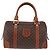 Céline Borsa a mano CELINE Macadam Canvas PVC Pelle Marrone Oro Auth 195723A D'oro - vista 2