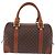 Céline Borsa a mano CELINE Macadam Canvas PVC Pelle Marrone Oro Auth 195723A D'oro - vista 3