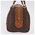 Céline Borsa a mano CELINE Macadam Canvas PVC Pelle Marrone Oro Auth 195723A D'oro - vista 5