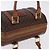 Céline Borsa a mano CELINE Macadam Canvas PVC Pelle Marrone Oro Auth 195723A D'oro - vista 6