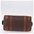 Céline Borsa a mano CELINE Macadam Canvas PVC Pelle Marrone Oro Auth 195723A D'oro - vista 9