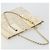 Borsa Tote CHANEL Patchwork Chain Tweed Ivory Gold CC Auth 195106SM D'oro Crudo - vista 6