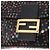 Borsa a tracolla FENDI Mamma Baguette Nylon e Paillettes 2 vie Marrone Oro Auth 196362SM D'oro - vista 15