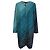 Autre Marque Conjunto de casaco e vestido de malha de viscose e lã St. John Turquoise / Teal Multi Azul