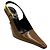 Saint Laurent Vernice Gloss Dune 110 Slingback Pumps Marrone