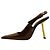 Saint Laurent Vernice Gloss Dune 110 Slingback Pumps Marrone - vista 3