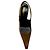 Saint Laurent Vernice Gloss Dune 110 Slingback Pumps Marrone - vista 4