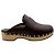 Zuecos Mules Calya de cuero marrón Hermès Castaño - vista 2