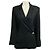 Giacca blazer Loewe sartoriale in viscosa elasticizzata nera con singolo bottone e taglio asimmetrico Nero