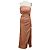 Autre Marque Ramy Brook Robe de soirée midi bustier à sequins Grace Rose Gold Métallisé