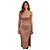 Autre Marque Ramy Brook Robe de soirée midi bustier à sequins Grace Rose Gold Métallisé - vue 5