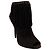 Stivaletti peep toe con frange in camoscio marrone scuro Prada