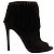 Stivaletti peep toe con frange in camoscio marrone scuro Prada - vista 2