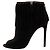 Stivaletti peep toe con frange in camoscio marrone scuro Prada - vista 3