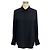 Blusa de seda de manga larga con botones frontales Joseph Black Negro