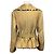 Dries Van Noten Gold Metallic Texturierte Jacquard-Jacke mit ecrufarbenem Wollinnenfutter Golden - Ansicht 3