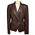 Veronica Beard Gail Lammleder Dickey Jacke Burgundy Oxblood Bordeaux