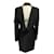 Givenchy Black Draped Back Long Wool Blazer with 4G Pattern Lining - view 3
