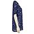 Top de tul mesh transparente de manga corta con estampado de círculos azules Dries Van Noten - vista 2