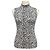 Ärmelloses Rollkragen-Top aus Strick-Jacquard in White / Black von Adam Lippes Schwarz