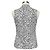 Ärmelloses Rollkragen-Top aus Strick-Jacquard in White / Black von Adam Lippes Schwarz - Ansicht 3