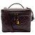 Chanel Burgundy Quilted Leather Vanity Case Red