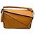 Borsa a spalla Puzzle Loewe in pelle di vitello grana Tan Cammello