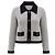 L'Agence White / Black Arielle Knit Jacket Multicolor