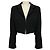 Akris Black Textured Wool Stretch Crop Octopus Jacket