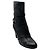 Botines Chanel de piel acolchada negra Negro