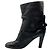 Botines Chanel de piel acolchada negra Negro - vista 3