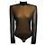 Balmain Black / Nude Monogram Mesh Tulle Bodysuit mit Schulterpolstern Schwarz