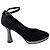 Chanel RARE Black / Silver Disco Mirror Satin Heels with Ankle Strap - view 2