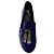 Pantofole smoking Giuseppe Zanotti in velluto cipriato viola con nappe di cristallo - vista 4