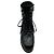 Botas de combate con cordones de piel charolada arrugada negra Chanel Negro - vista 4