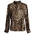 Blusa de seda Nili Lotan con estampado de leopardo marrón / negro