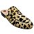 Mules Princetown Gucci in pelo di vitello con stampa leopardata Marrone