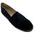 Chanel Navy Blue / Black CC Logo Bestickte Samt-Espadrilles Marineblau