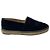 Chanel Navy Blue / Black CC Logo Bestickte Samt-Espadrilles Marineblau - Ansicht 2