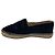Chanel Navy Blue / Black CC Logo Bestickte Samt-Espadrilles Marineblau - Ansicht 3