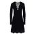 Vestido midi trapecio Alexander McQueen con paneles de malla negra Negro