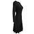 Vestido midi trapecio Alexander McQueen con paneles de malla negra Negro - vista 2