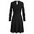 Vestido midi trapecio Alexander McQueen con paneles de malla negra Negro - vista 3