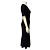 Herve Leger Vestido The Isabel Midi em malha bandage preta com mangas curtas e bainha com folhos - vista 2