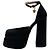 Décolleté con plateau Versace Black Satin Medusa Aevitas Nero - vista 3