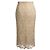 Autre Marque Falda midi Brochu Walker Buff Beige Mara Lace - vista 3