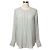 Chloé Blusa de seda Chloe Marfil / Rayas Azules Multicolor