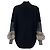Jersey de cachemira con ribete de piel Agnona Black / Grey / Taupe - vista 3