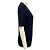 Pringle of Scotland Kaschmirpullover in Marineblau mit schwarzem Leder - Ansicht 2